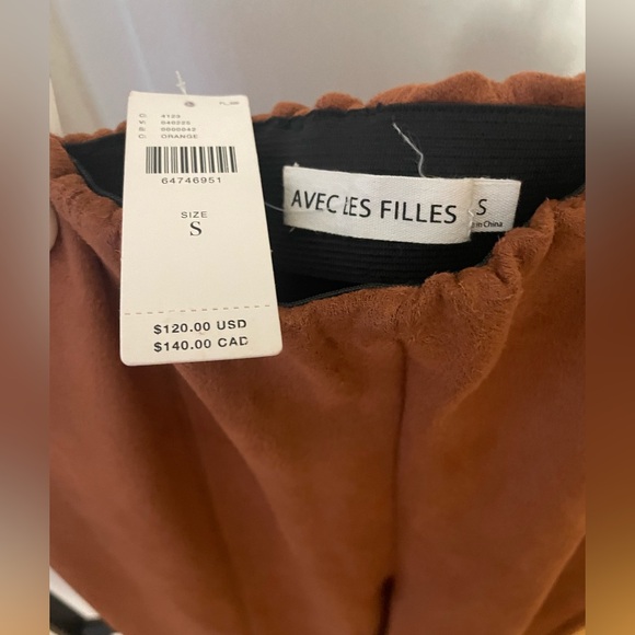 Anthropologie Avec les filles faux suede cropped leggings NWT - Picture 9 of 9